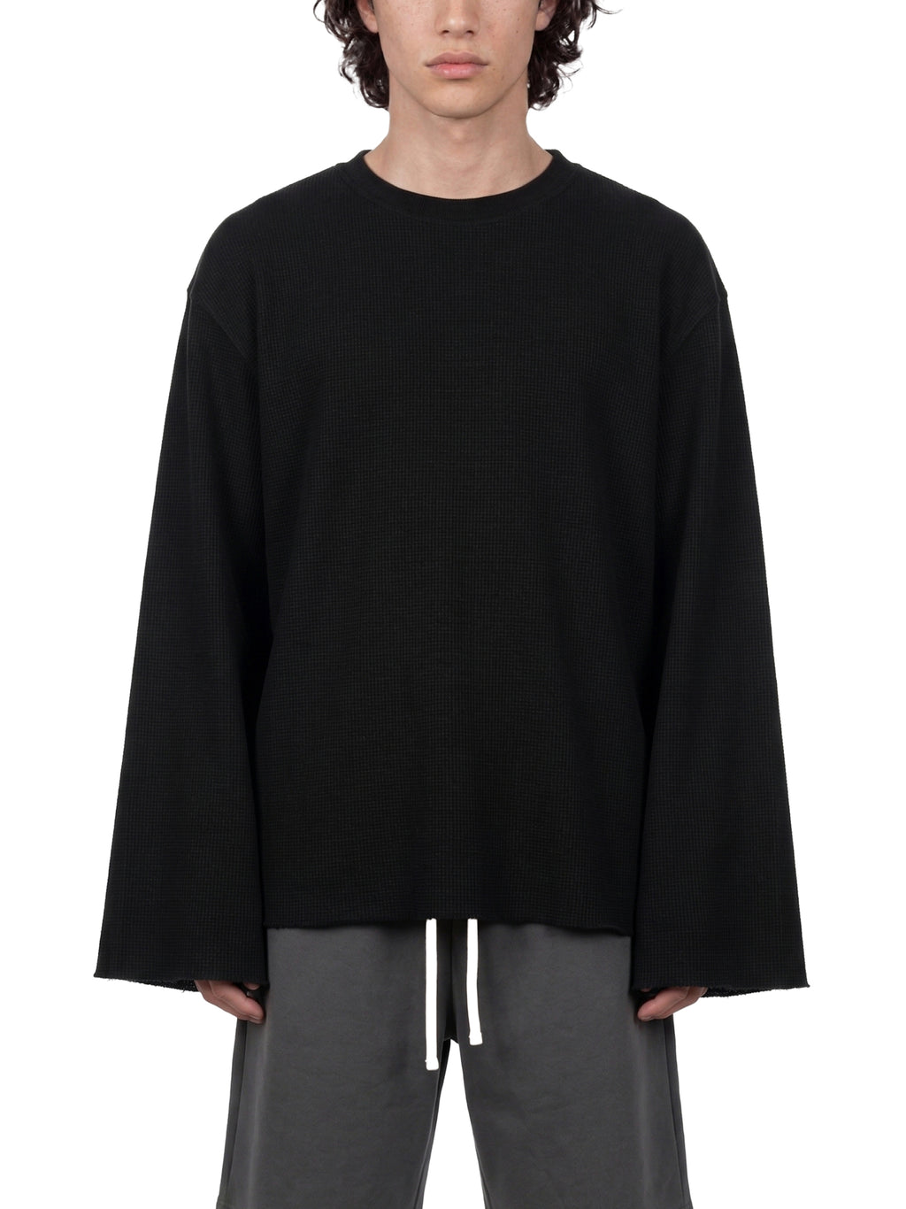 Unisex Waffle Raw Edge T-Shirt